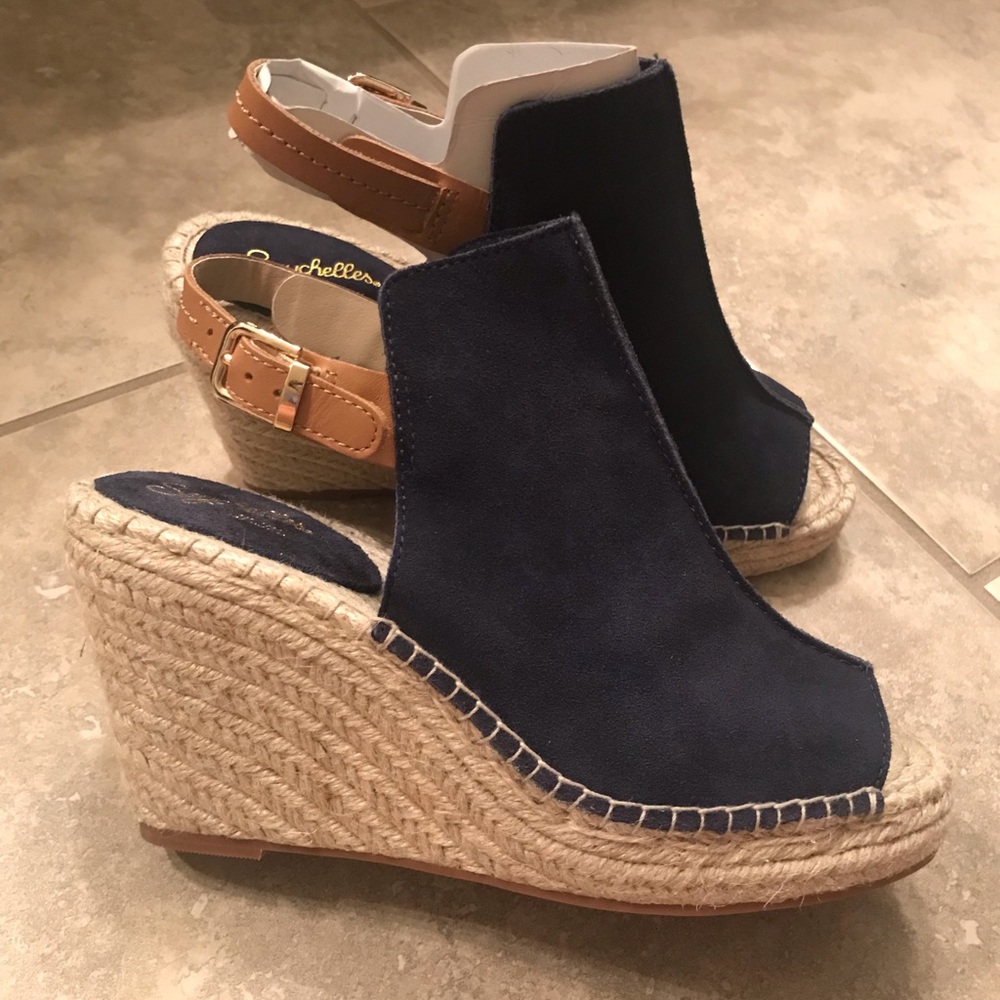 Seychelles Exhilarate Suede Wedges Size 8 - Picture 3 of 5